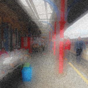 Blury photo of train station for Creative Journeys Residency Open Call
